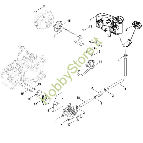 Picture of G - Carburatore, condotto carburante XT-675 (XT675-0022)